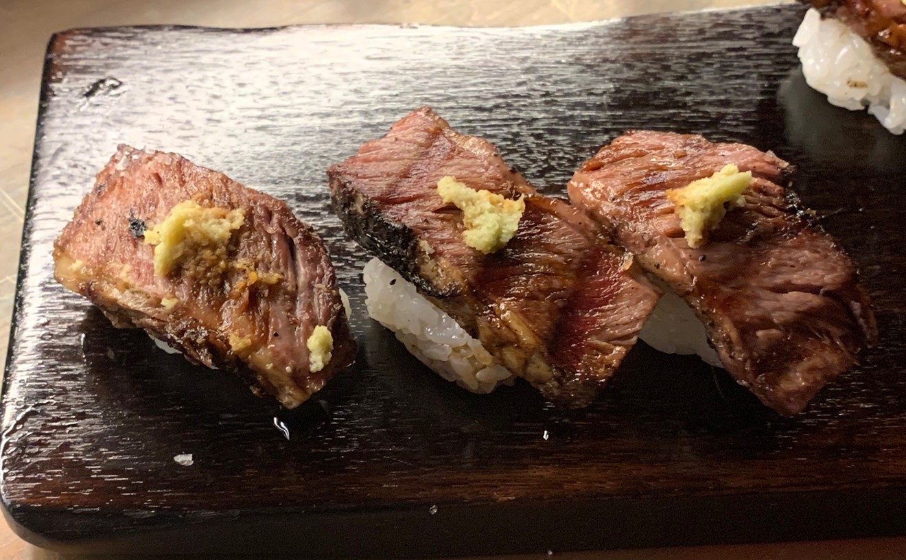 It only takes 72 hours to make this delicious short rib nigiri.