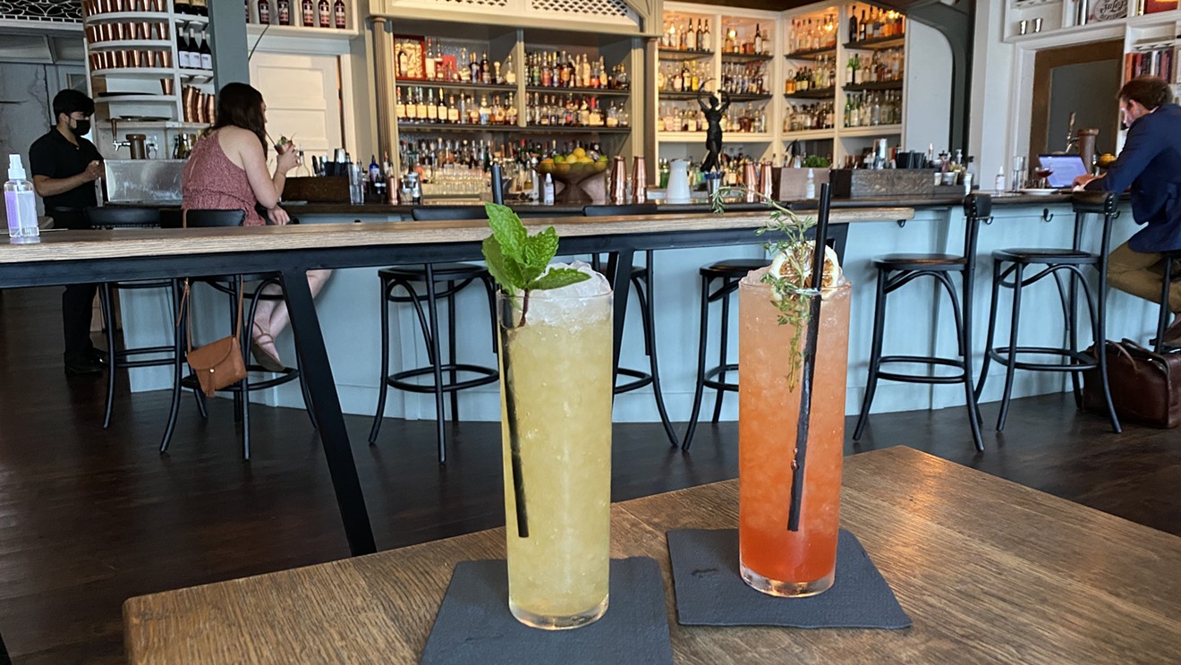 Julep's Missionary's Downfall (left) and Nightshade Apero (right) are the perfect cures for a hot Houston afternoon.