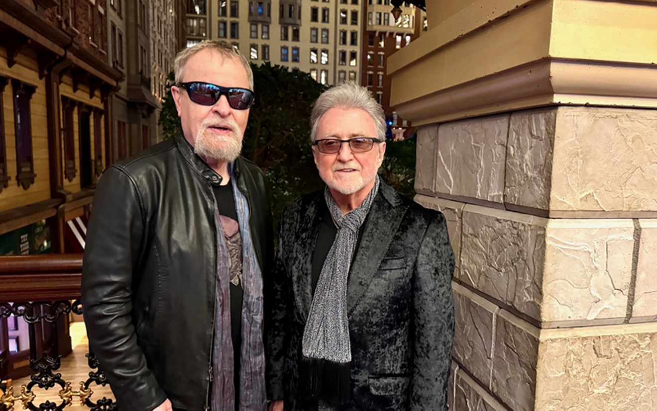 Still avoiding both Godzilla and the Grim Reaper: Original Blue Öyster Cult members Eric Bloom and Donald "Buck Dharma" Roeser.