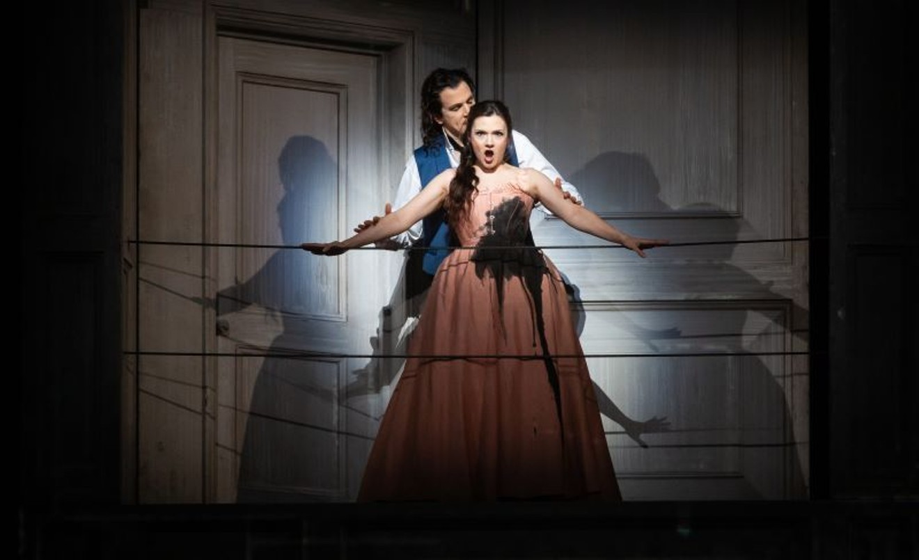 Luca Pisaroni as Don Giovanni and Andriana Chuchman as Donna Anna in HGO's Don Giovanni 2024.
