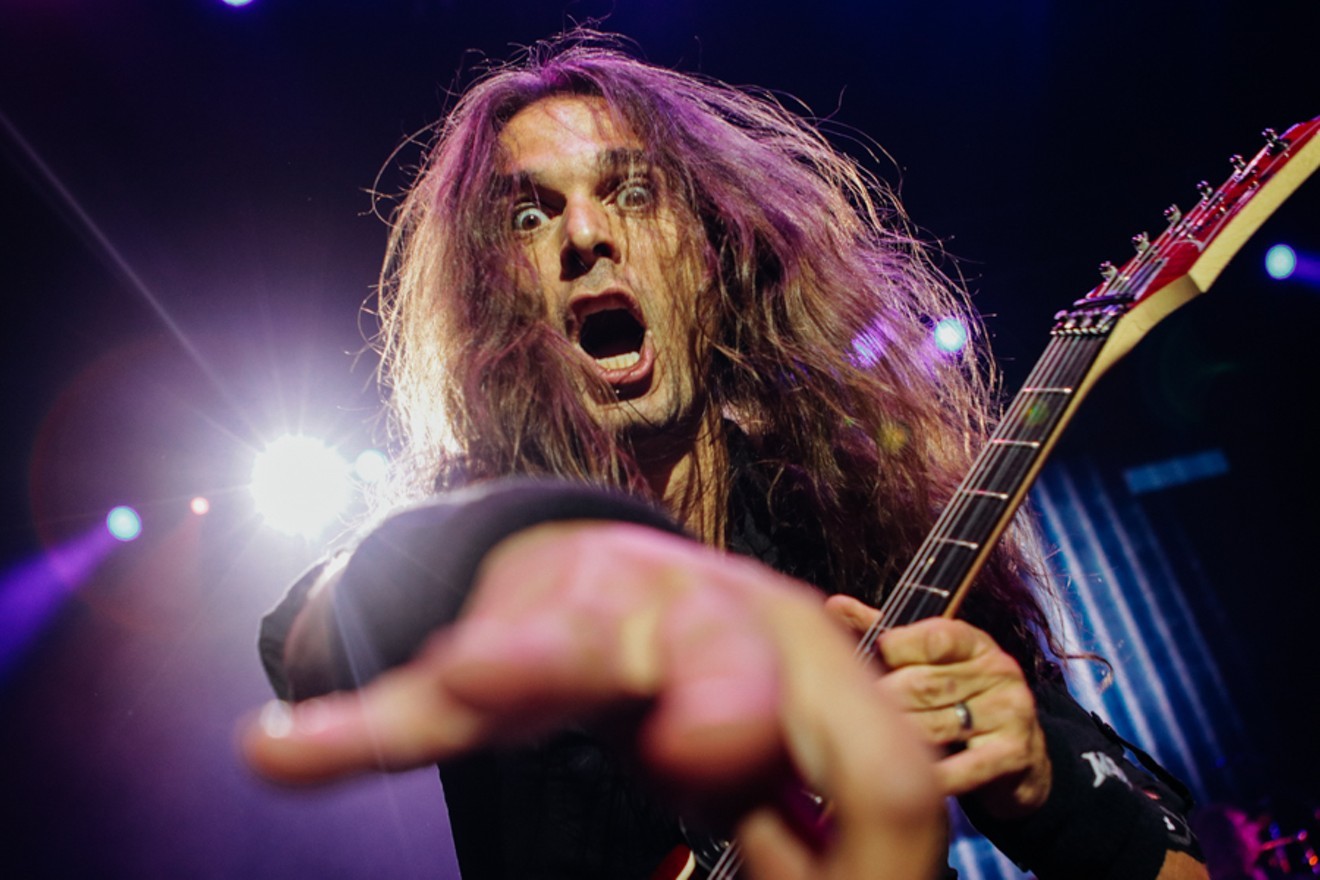 Megadeth's Kiko Loureiro at Revention Music Center in July 2017