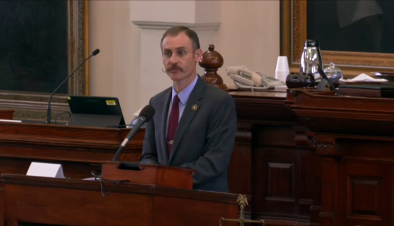 Republican Andrew Marr, chairman of the House Board of Managers, giving his closing statement Friday in Paxton's impeachment trial.