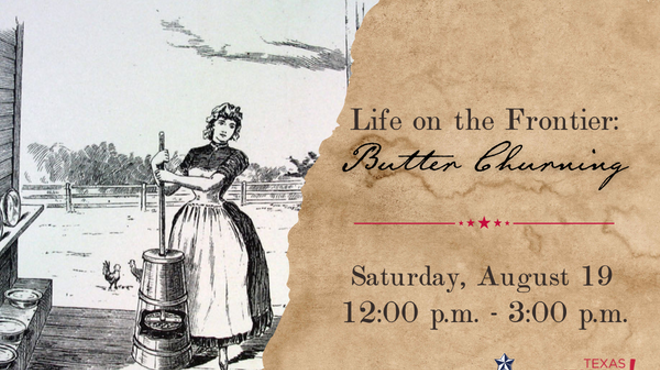 Image: Life on the Frontier: Butter Churning