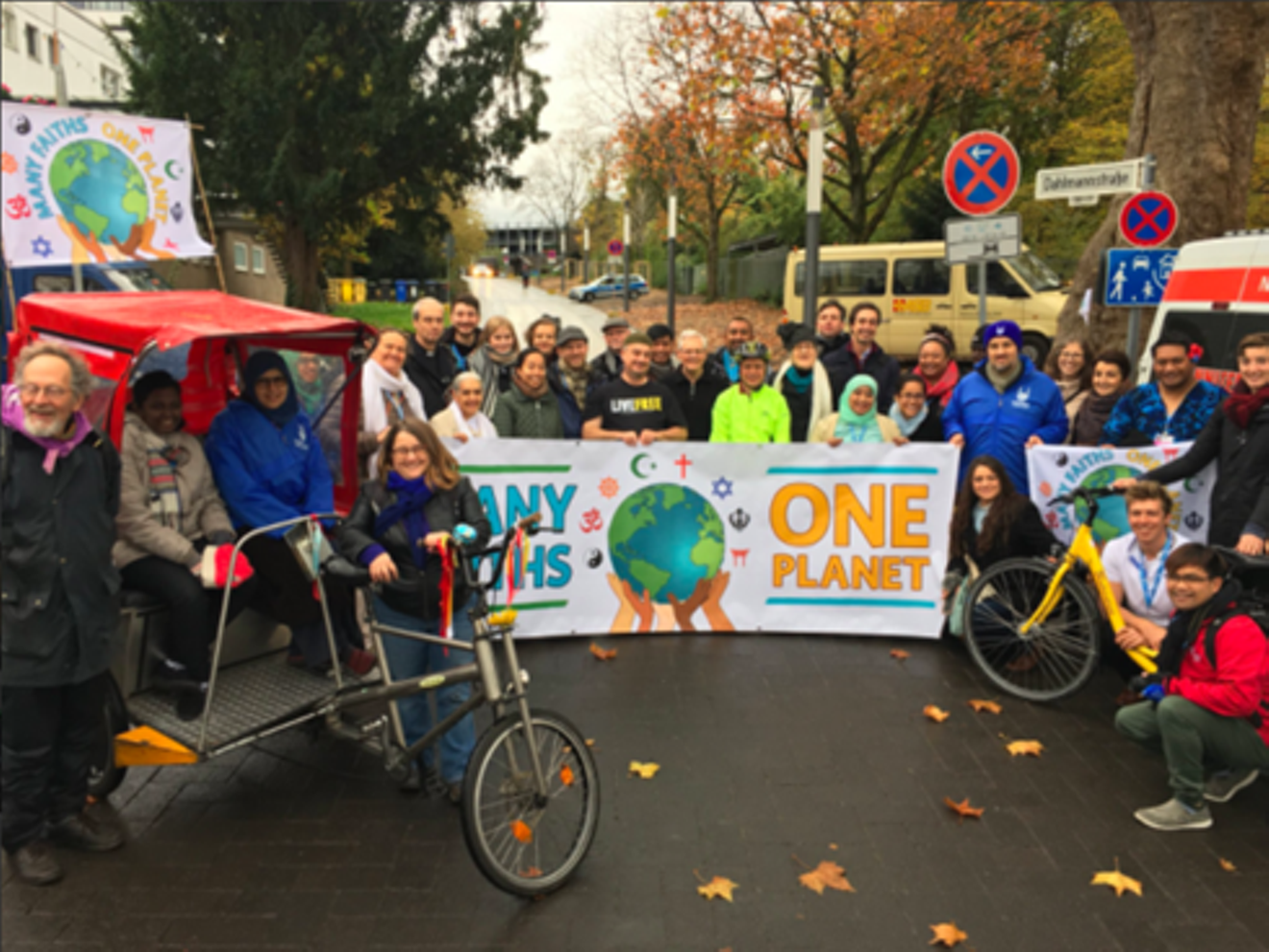 delivery of Walk on Earth Gently multifaith statement