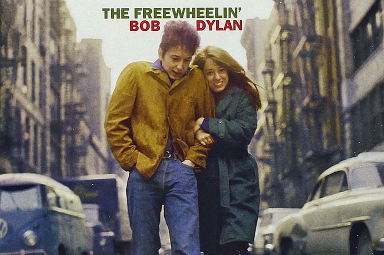 Bob Dylan and then-girlfriend Suze Rotolo on the cover his second record, 1963's "The Freewheelin' Bob Dylan."