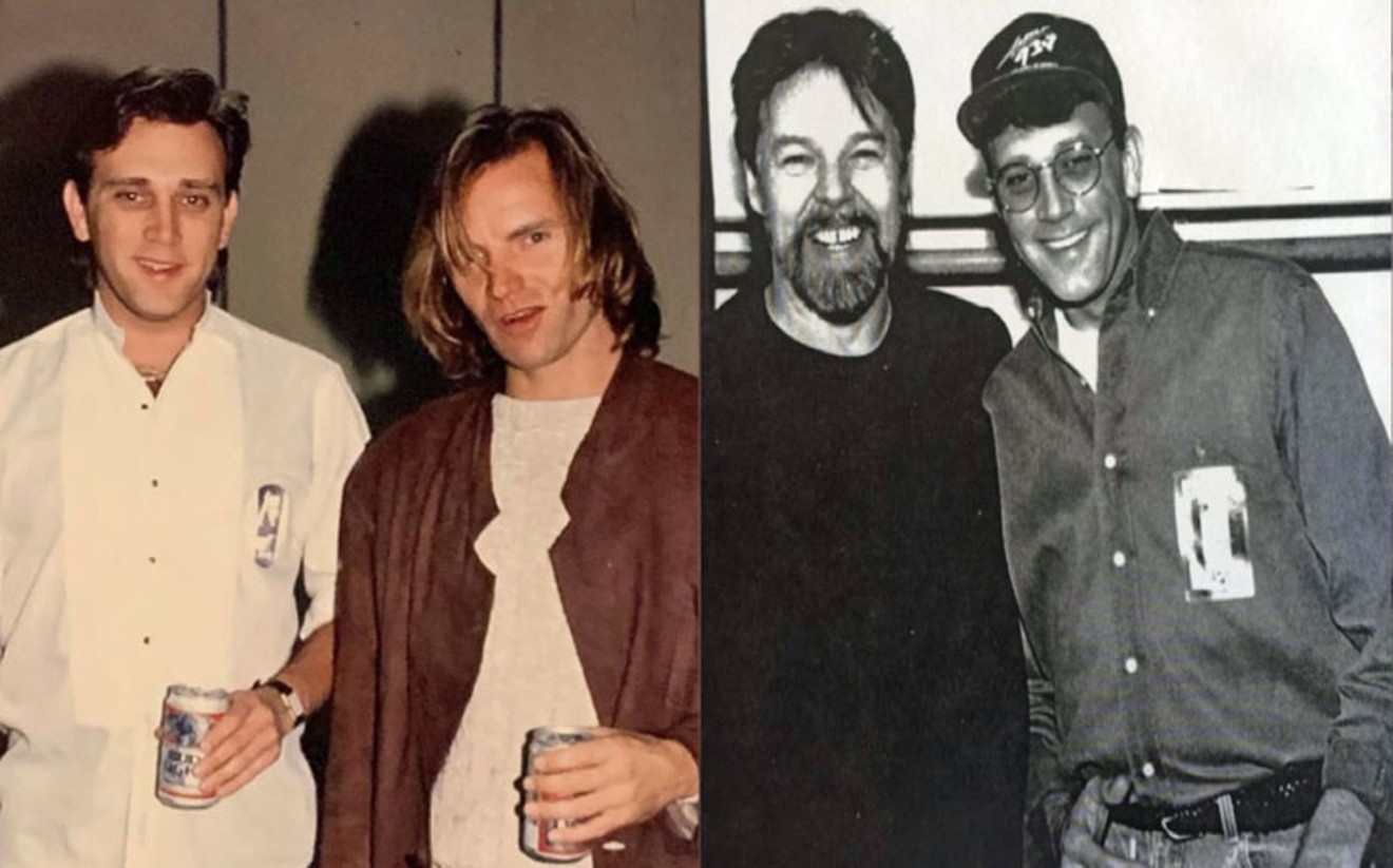 Chris Alan backstage with Sting and Bob Seger in Houston.