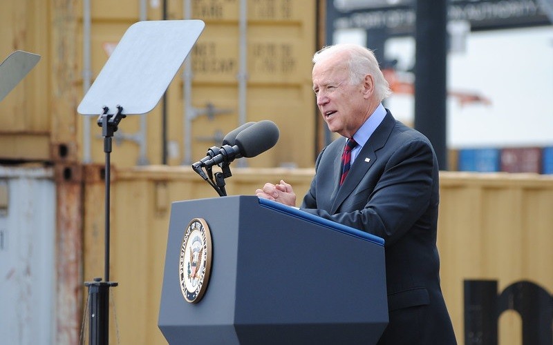 Then VP Joe Biden at the Port of Houston in 2013.