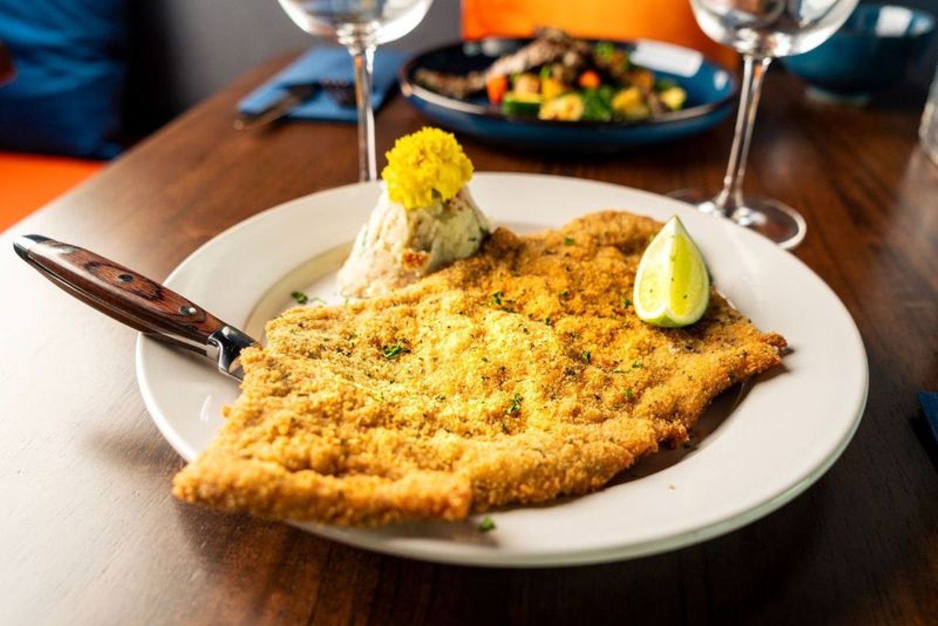 This schnitzel is Texas-sized.