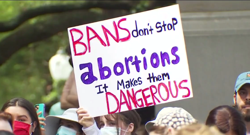 Pro-choice protesters gathered in Austin in May after the Legislature passed its "heartbeat" abortion bill.