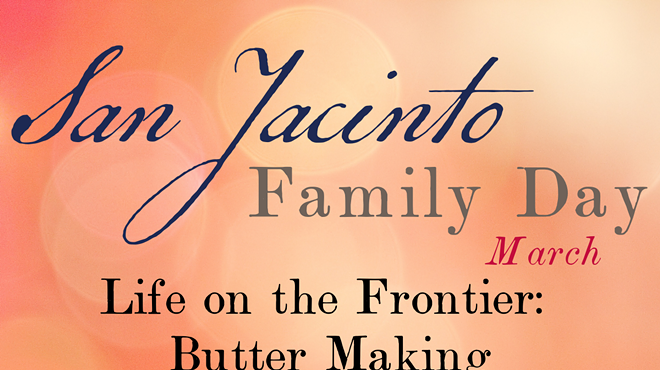 Image: San Jacinto Family Day: Life on the Frontier - Butter Making