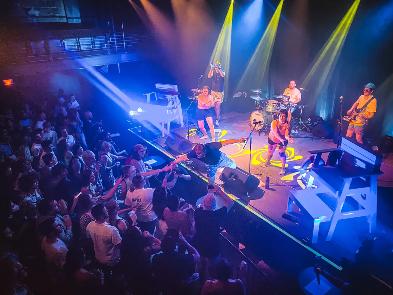 Swimwear Department performs at The Heights Theater.