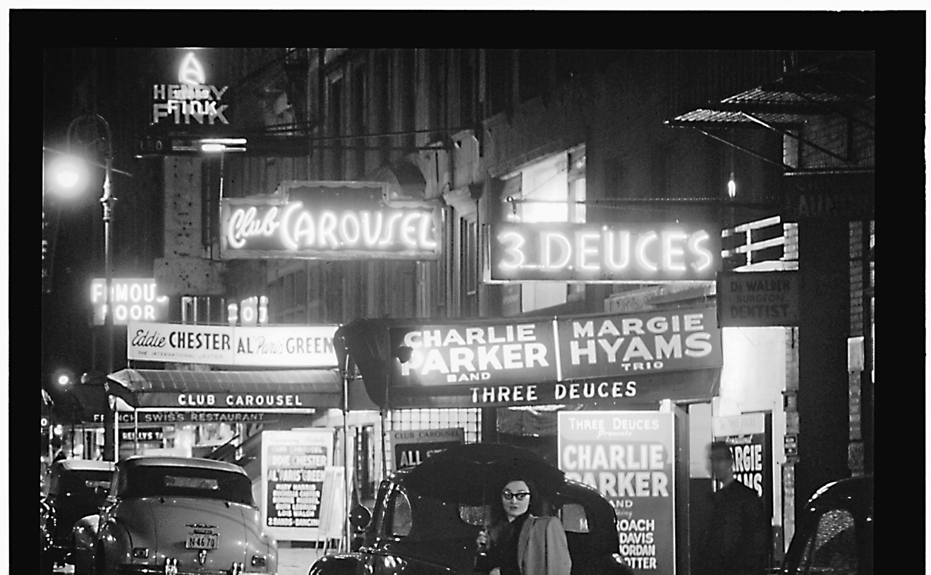 New York's famed 52nd Street lined with jazz clubs.