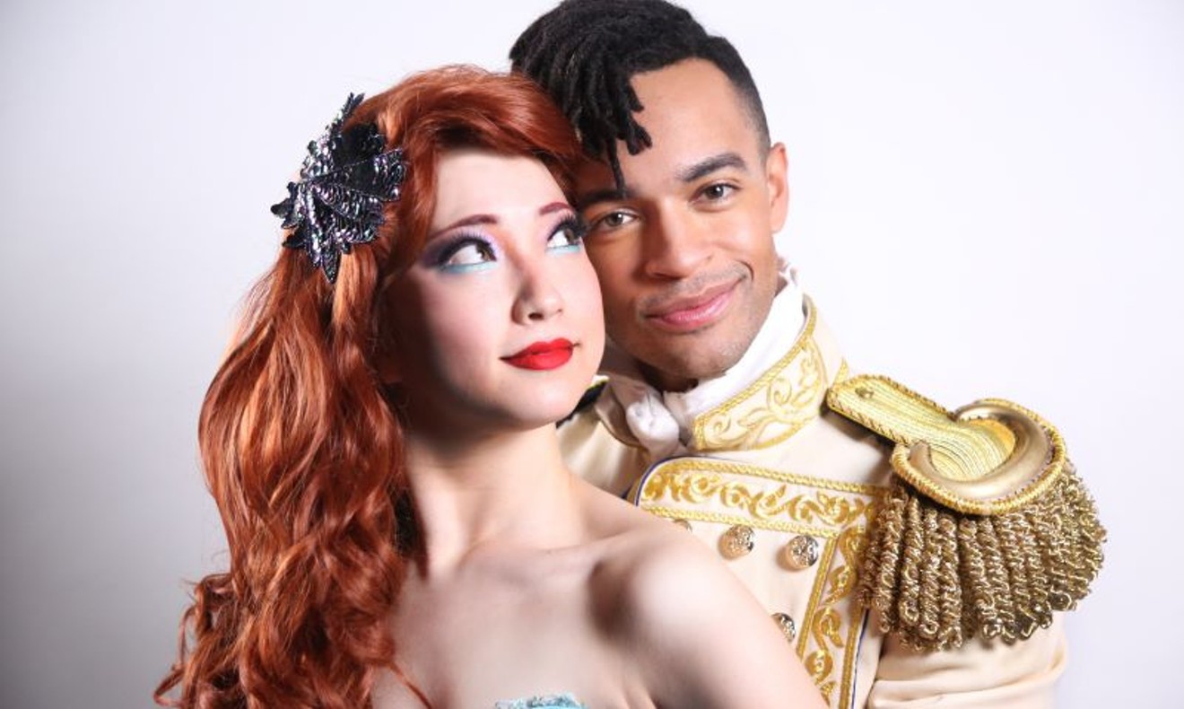 Delphi Borich as Ariel and Noah Ricketts as Prince Eric in Disney's The Little Mermaid at TUTS.