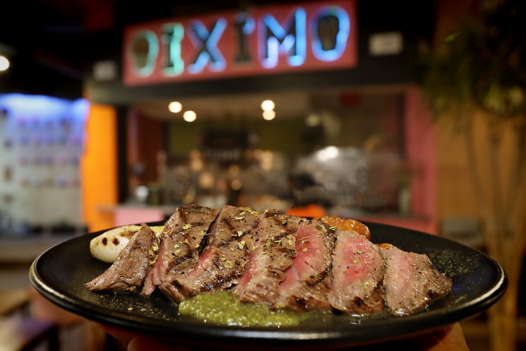 Flank steak is cooked perfectly at Ixim. - PHOTO BY ULISES GARCIA