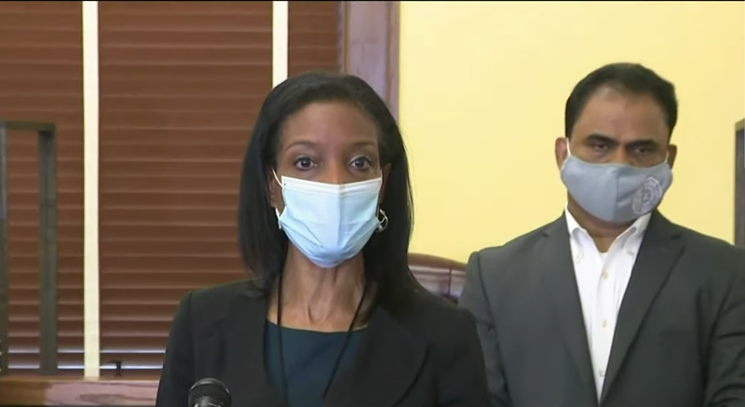 Fort Bend County Judge KP George and county health authority Dr. Jacquelyn Minter have both pushed for masks in schools. - SCREENSHOT
