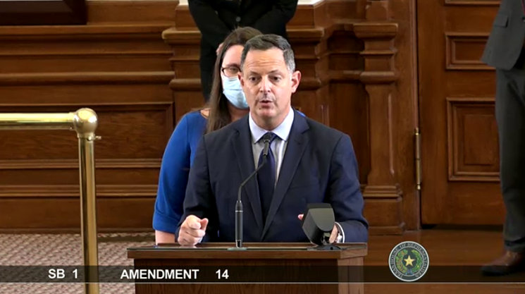 State Rep. Rafael Anchía (D-Dallas) outlined Texas' history of discriminatory election laws on the House floor Thursday. - SCREENSHOT