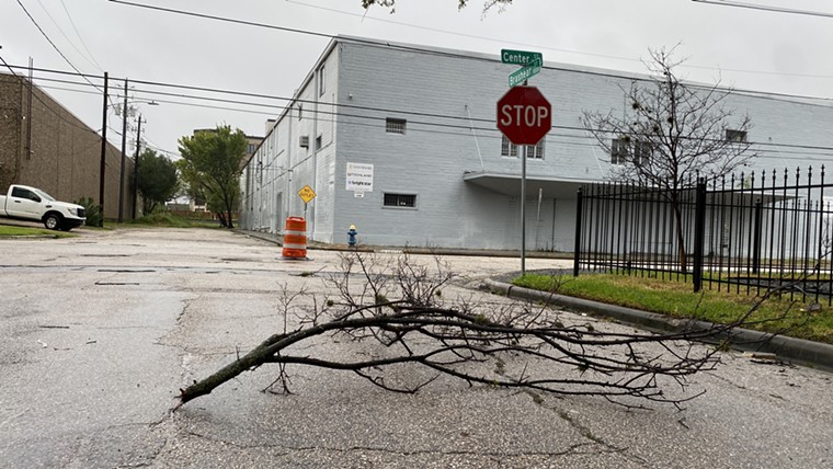 Lots of falling tree branches across greater Houston have been part of the cause of widespread outages. - PHOTO BY SCHAEFER EDWARDS