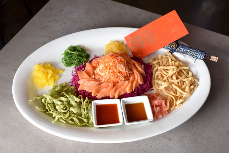 The Prosperity Toss, or Yu Sheng, is part of the Lunar New Year menu. - PHOTO BY KIMBERLY PARK