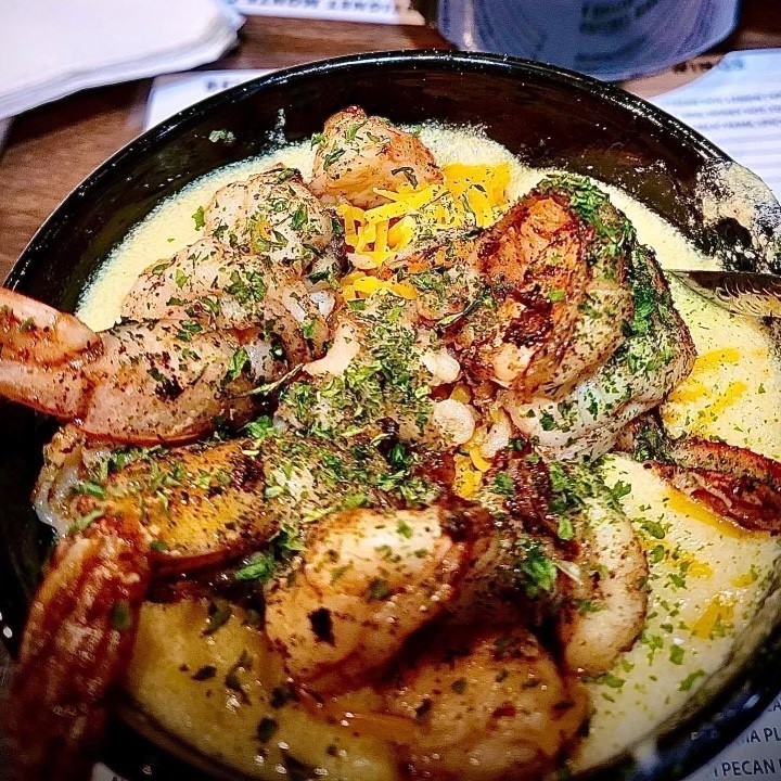 These shrimp and grits are not playing around. - PHOTO BY JE'RAY BARR