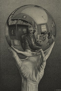 hou art hand with reflecting sphere