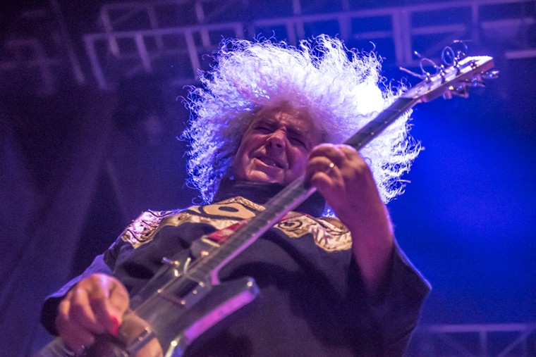 King Buzzo wails on the guitar during The Melvins set. - PHOTO BY JACK GORMAN