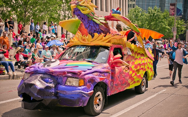 Celebrating 35 years, the Houston Art Car Parade Weekend actually starts Wednesday and rolls through Sunday. - PHOTO BY MORRIS MALAKOFF