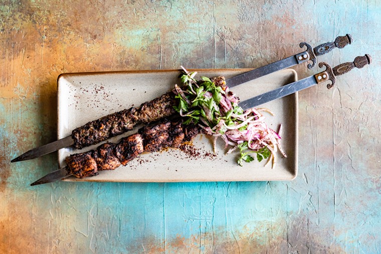 These are the most dramatic skewers we've ever seen. - PHOTO BY KIRSTEN GILLIAM