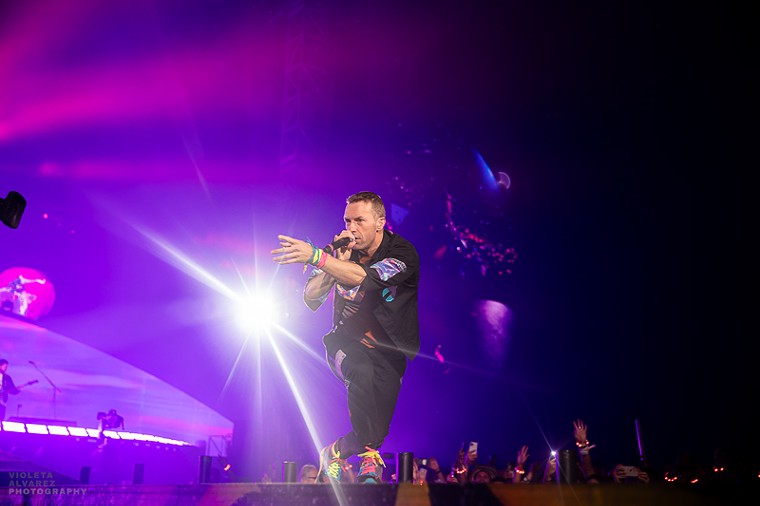 Chris Martin and Coldplay played their hits such as "Viva La Vida", "Something Just Like This", and "Clocks" at NRG Stadium in Houston. - PHOTO BY VIOLETA ALVAREZ