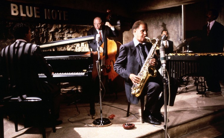 Dexter Gordon (seated) in "Round Midnight." - SCREEN SHOT/PROVIDED BY THE MFAH
