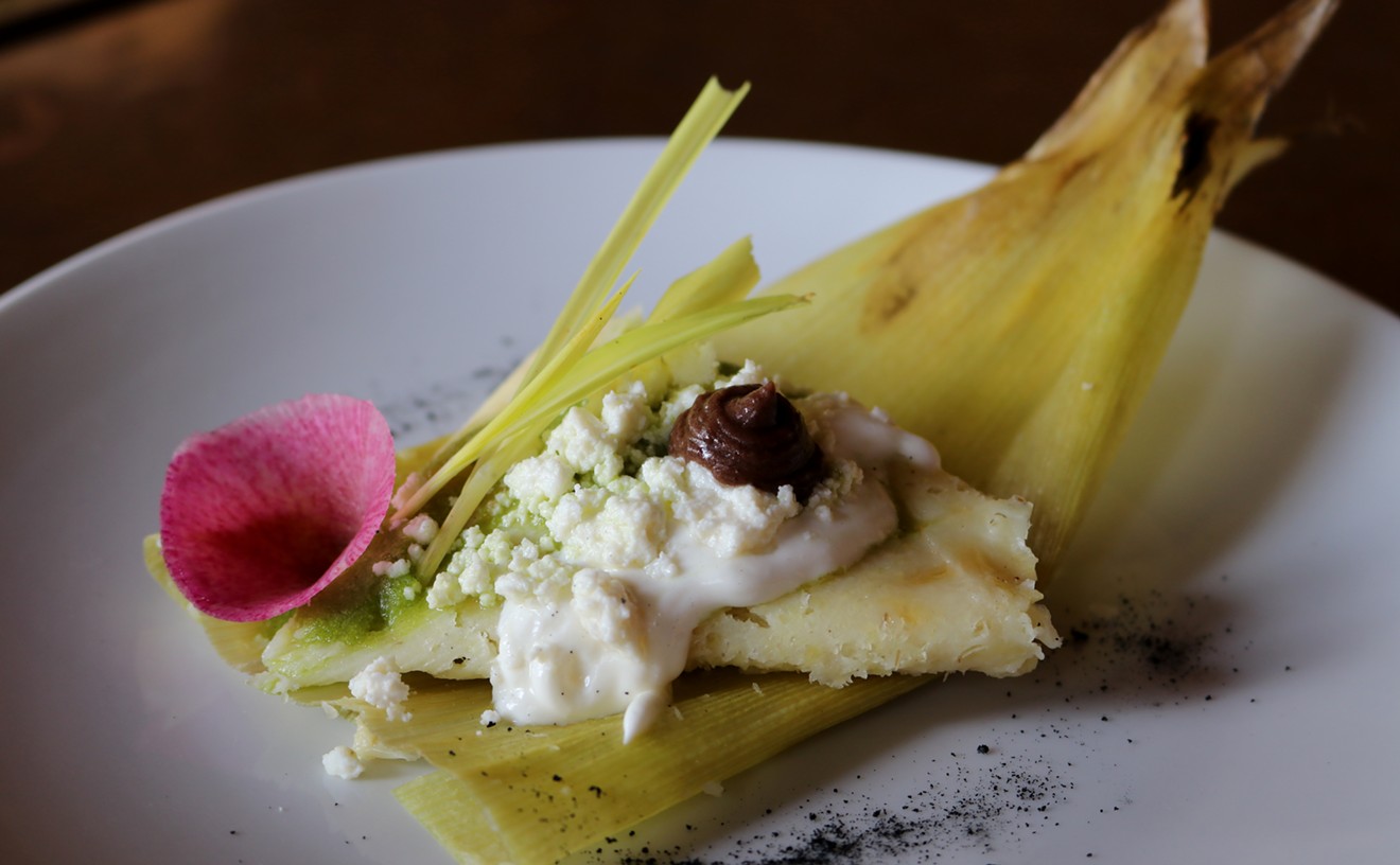 Get 'em while they're hot; fresh corn tamales are on the menu at Hugo's this month.