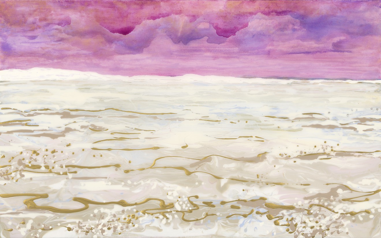 White Sands II, 30"x48", mixed media on canvas.