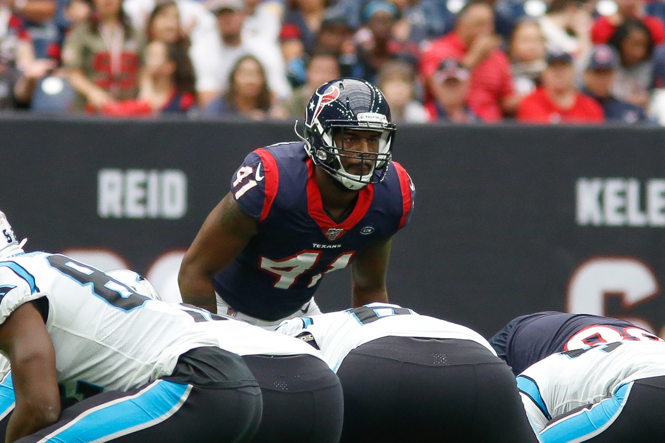 Titans Claim Former Texans LB Zach Cunningham off Waivers