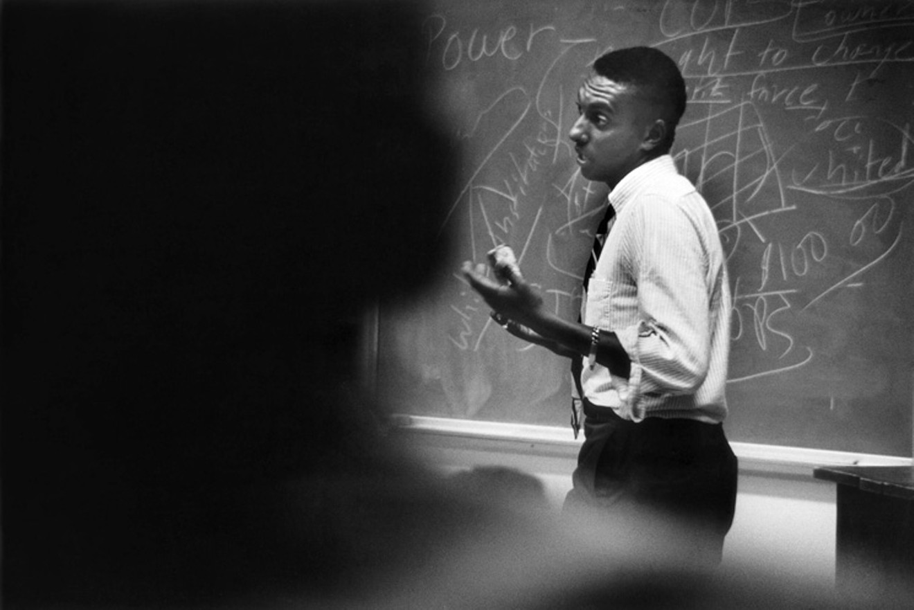 Stokely Carmichael speaks in a classroom in 1966.