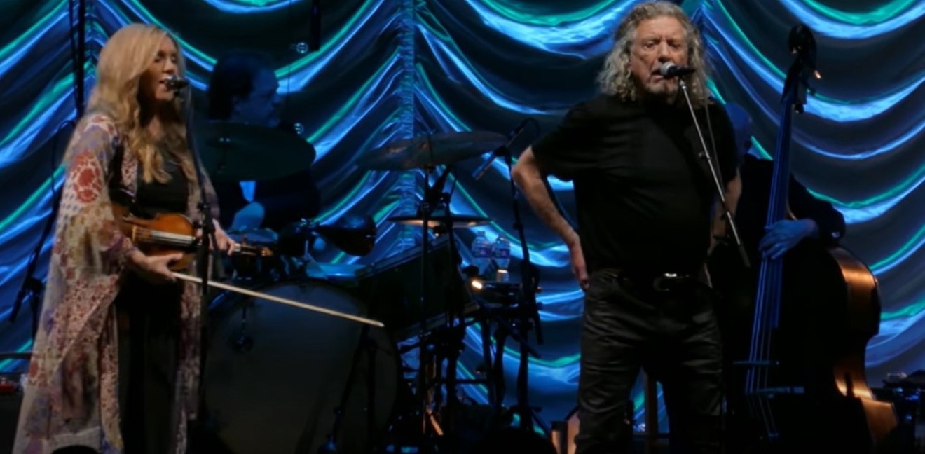 Robert Plant and Alison Krauss will perform tonight at the Cynthia Woods Mitchell Pavilion.  Shows from Ween, Mastodon, Gojira and Tower of Power are also on tap this week.