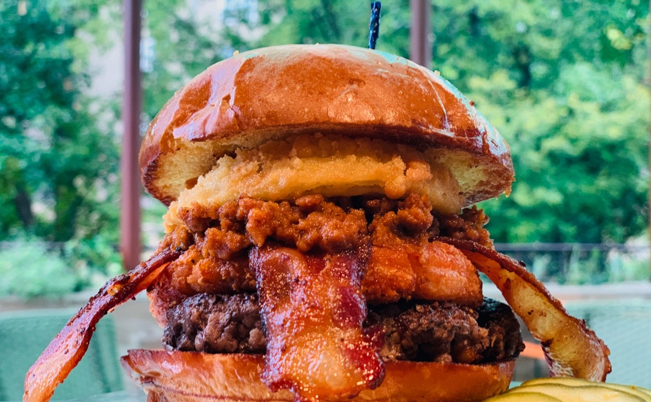 Behold the "Big Tex" burger at Rodeo Goat, an over-the-top tribute to the State Fair of Texas.