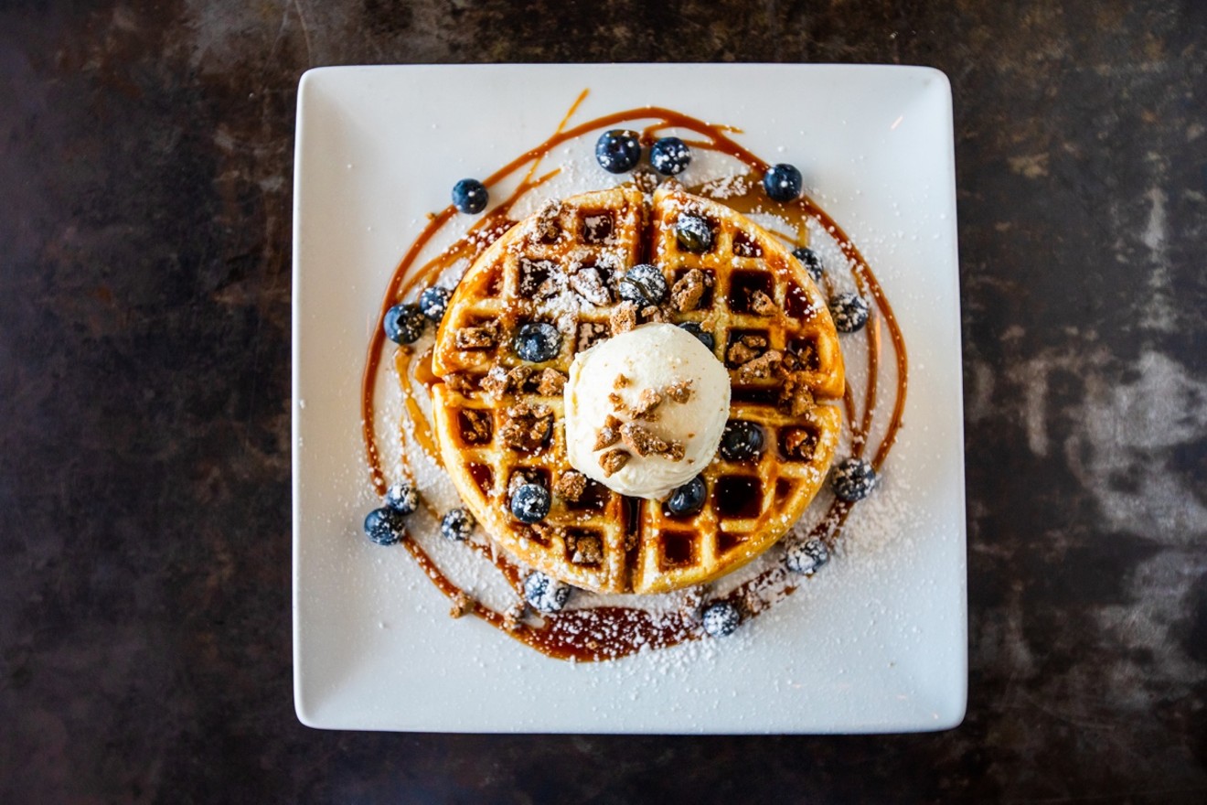 The Tasting Room's blueberry gingersnap waffle is just one of its Easter Sunday treats.